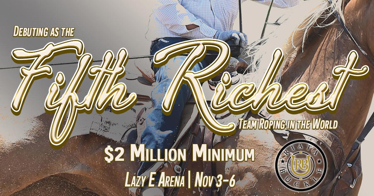 Riata Buckle Debuting as 5th Richest Roping, 2nd Richest Open