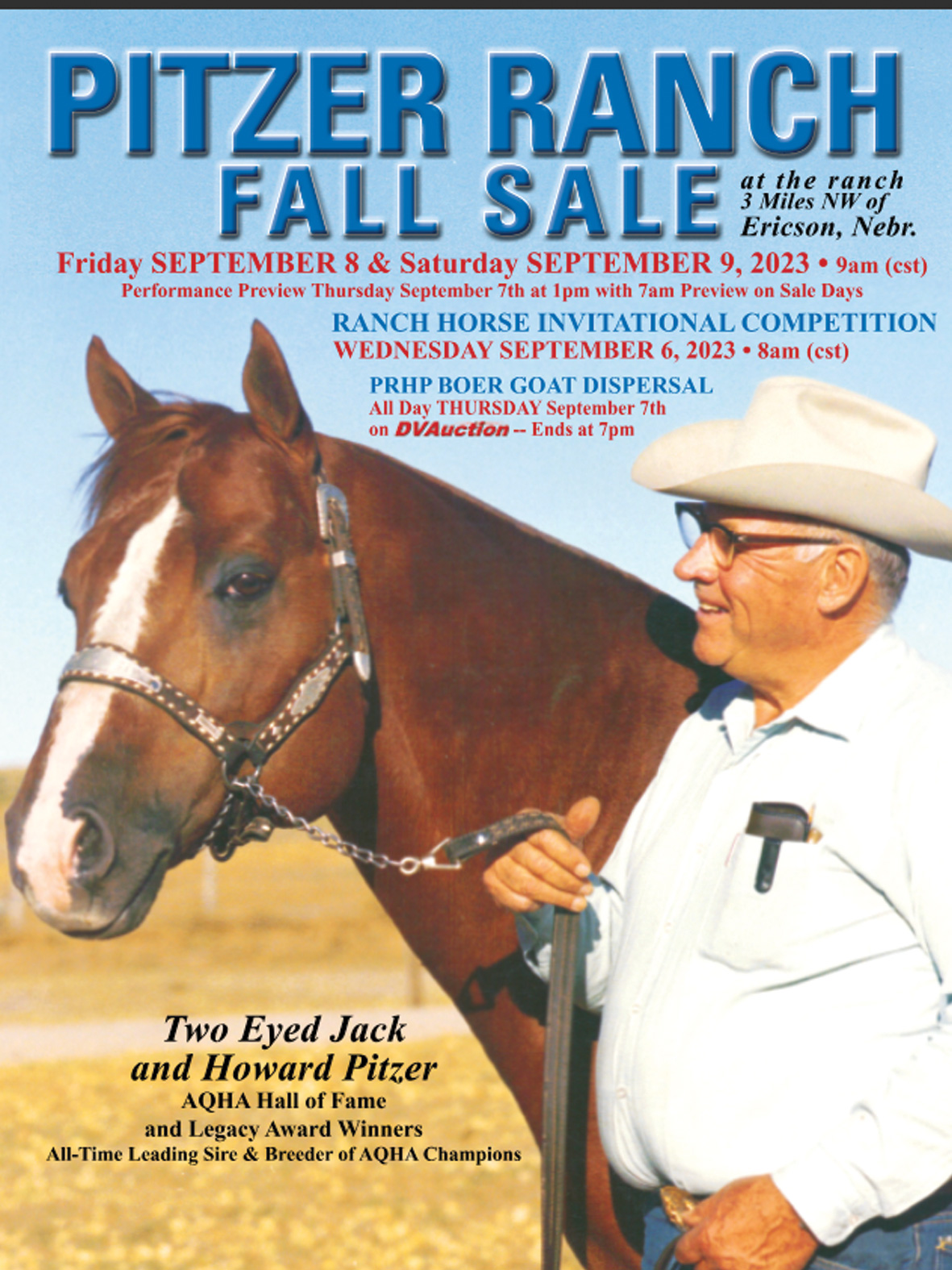 Event Ad for Pitzer Ranch Fall Sale