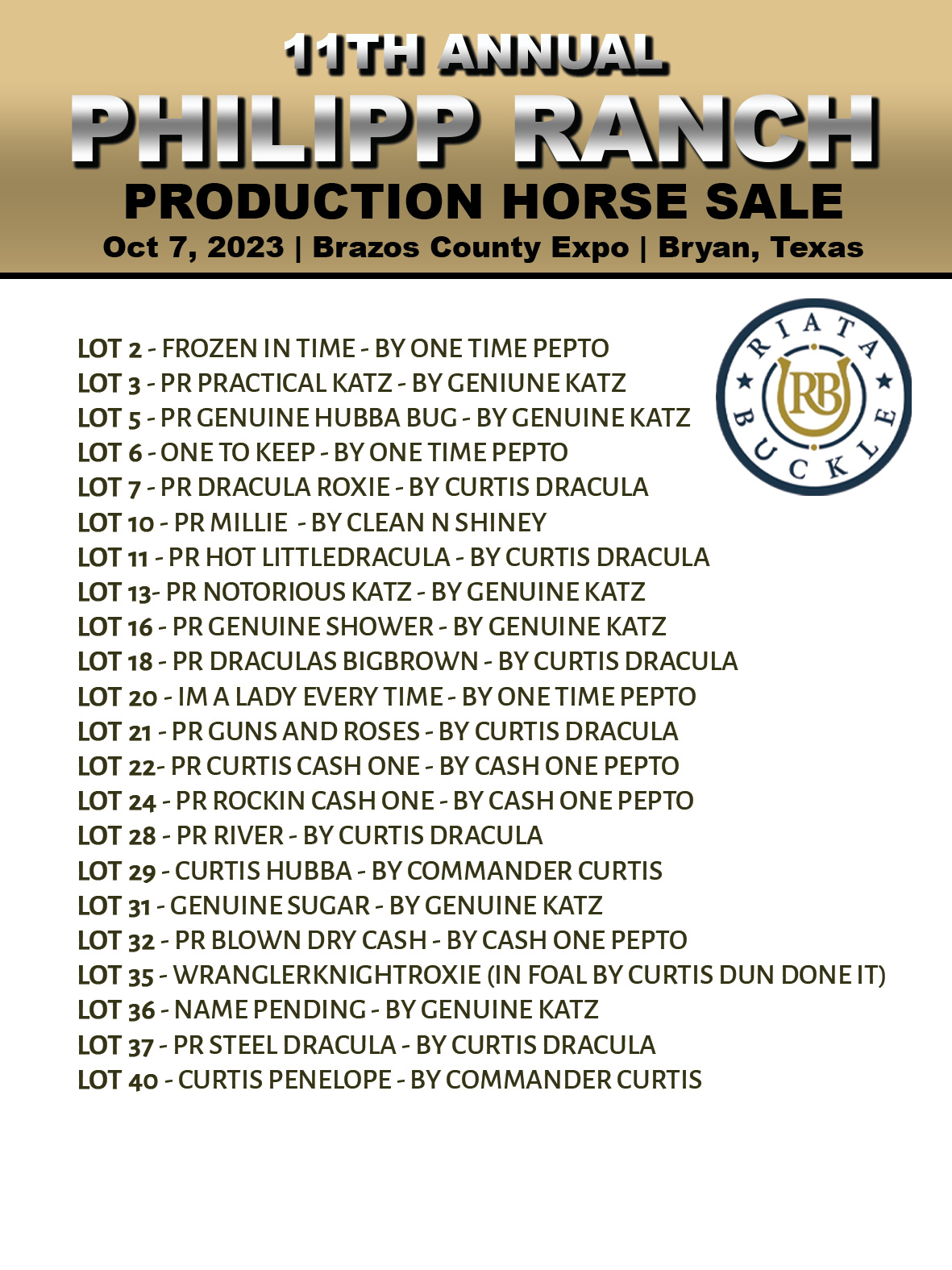 Event Ad for Philipp Ranch Production Sale