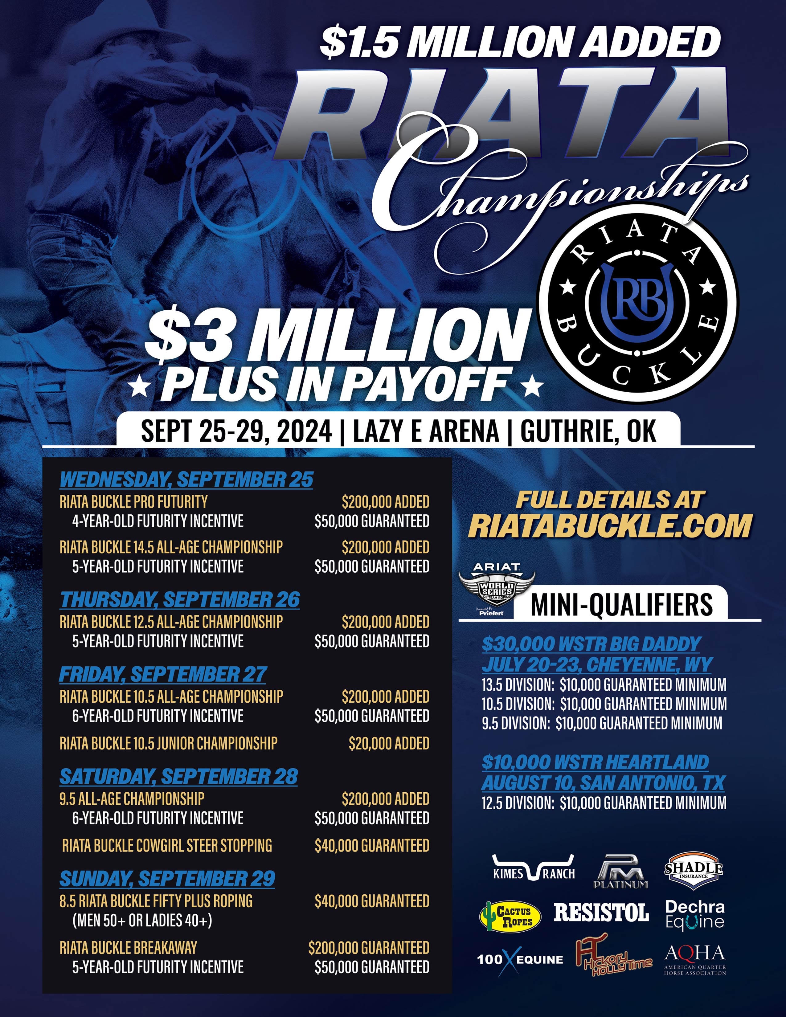 Event Ad for Riata Buckle Championships