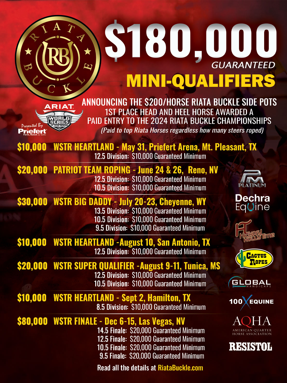 Event Ad for Riata Buckle Mini-Qualifier