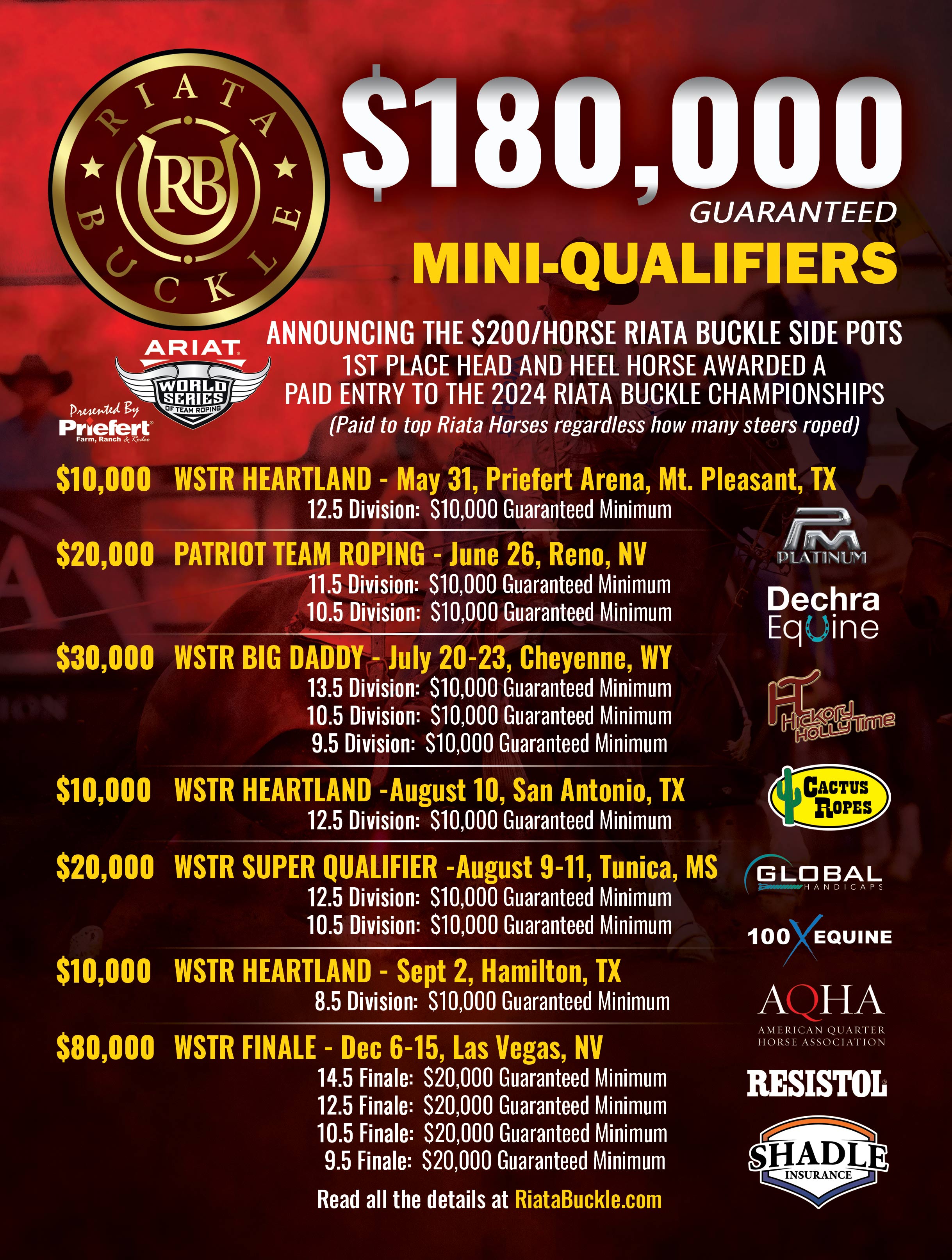 Event Ad for Riata Buckle Mini-Qualifier Roping