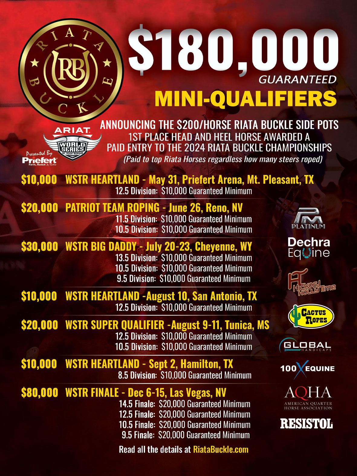 Event Ad for Riata Buckle Mini-Qualifier